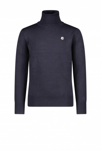 J SOLID KNITTED SWEATER COLL 199 Navy