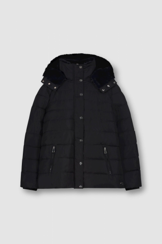 Padded hooded jacket Navy -