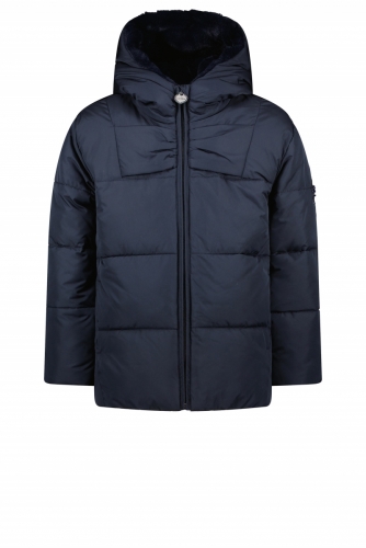 M BABELY BIG BOW PUFFY COAT 190 BLUE NAVY