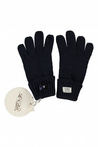 M RUTH KNITTED GLOVES 190 BLUE NAVY