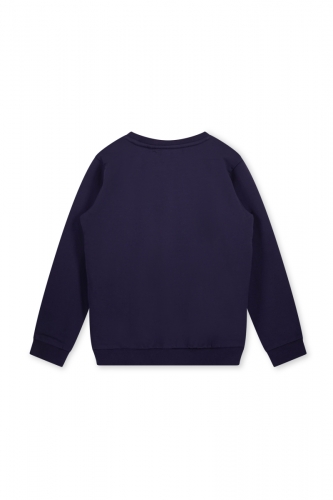 J TOWELLING EMBRO SWEATER 170 NAVY