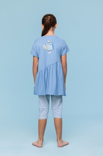 Meisjes-Dames Pyjama 818 blauw