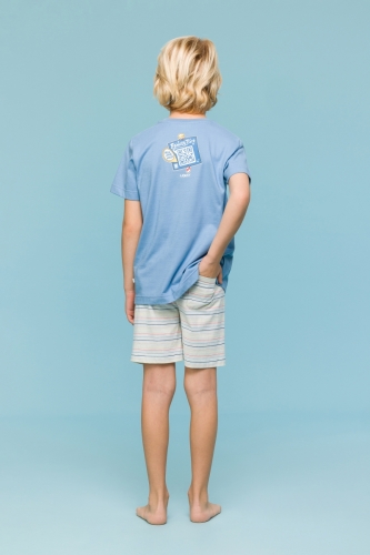 Jongens-Heren Pyjama 818 blauw