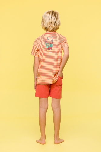Jongens-Heren Pyjama 930 roest-geel 