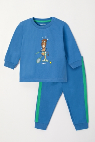Jongens-Heren Pyjama 825 blauw