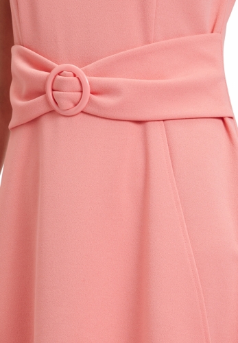 3132 Kleid Kurz Polyester [Kle 4034 Shell Pink