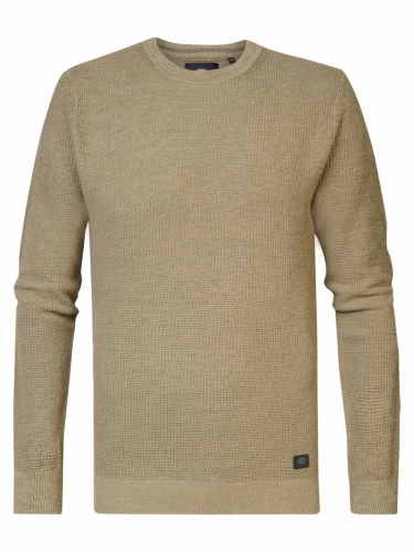 Men Knitwear Round Neck Basic 7140 Oak