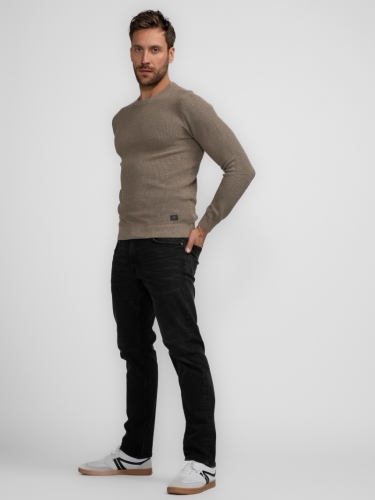 Men Knitwear Round Neck Basic 7140 Oak