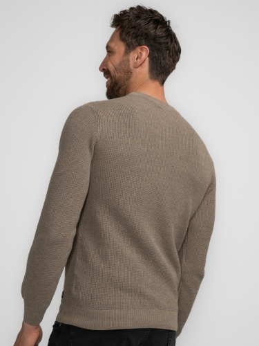 Men Knitwear Round Neck Basic 7140 Oak