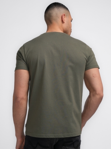 Men T-Shirt SS Classic Print 6088 Army Green