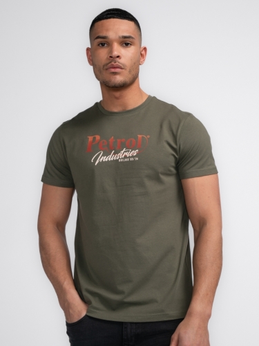 Men T-Shirt SS Classic Print 6088 Army Green