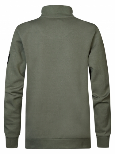 Boys Sweater Collar Zip 6165 Dark Sage
