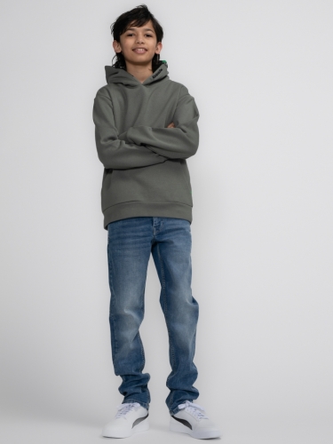 Boys Sweater Hooded 6165 Dark Sage