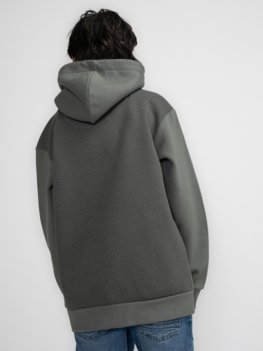 Boys Sweater Hooded 6165 Dark Sage