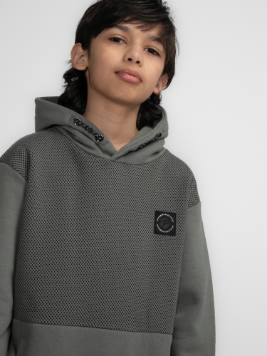 Boys Sweater Hooded 6165 Dark Sage