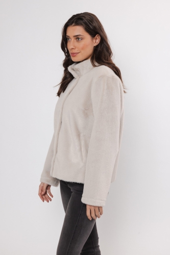 Short faux fur jacket Birch -