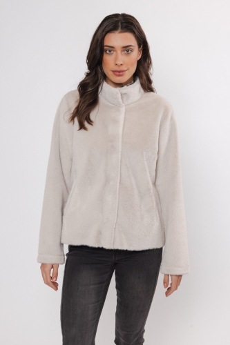 Short faux fur jacket Birch -