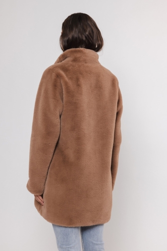 Single breasted fake fur coat Twig -