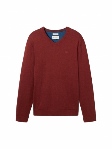 000000 103024 [basic v-neck] 35676 burgundy 