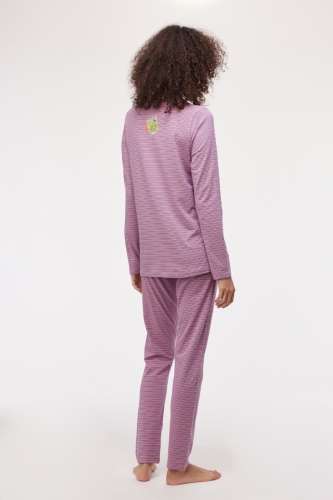 Meisjes-Dames Pyjama 915 roze-lila s