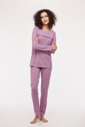 Meisjes-Dames Pyjama 915 roze-lila s