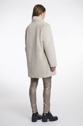 Single breasted fake fur coat Birch -