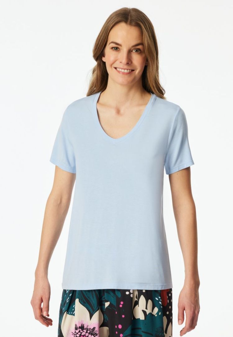 D V-NECK T-SHIRT 805 LIGHT BLUE