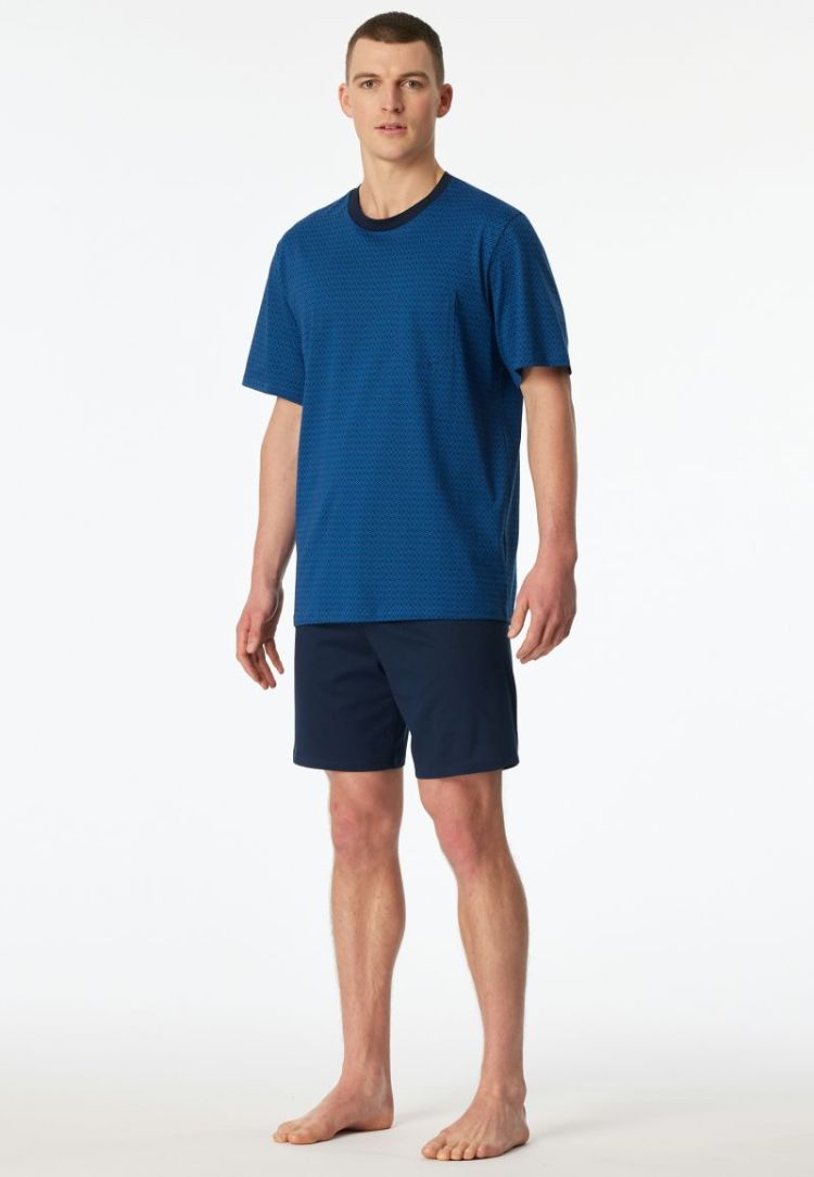 H PYJAMA KORT 800 BLAU