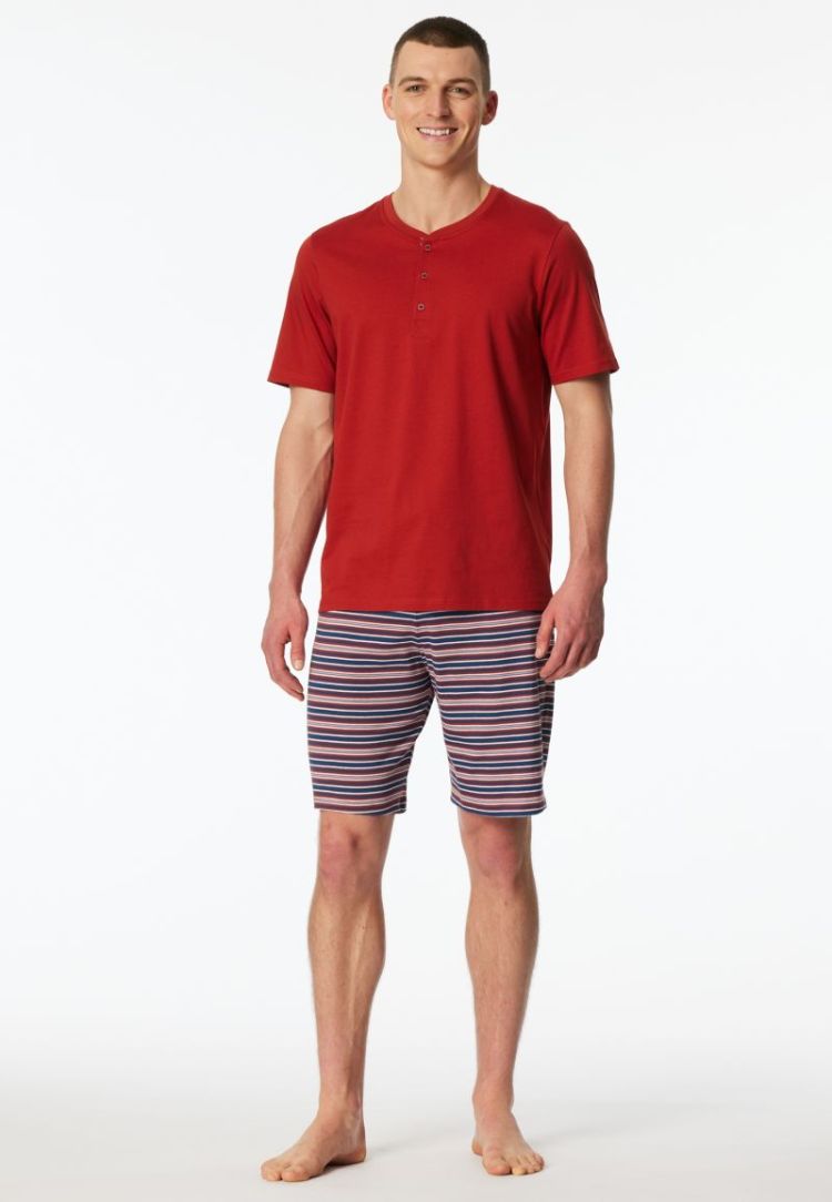 H PYJAMA KORT 500 RED