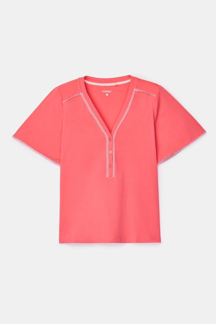 Dames pyjama 432 rood roos