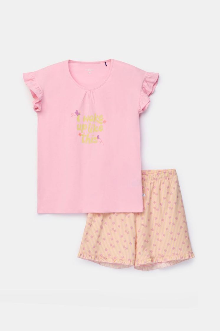 Meisjes-Dames pyjama 421 lichtroze