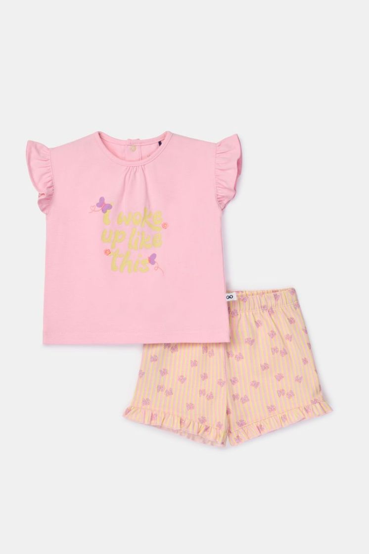Meisjes-Dames pyjama 421 lichtroze