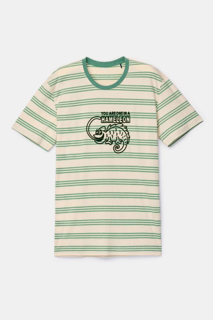 Jongens-Heren pyjama 909 groen gestr
