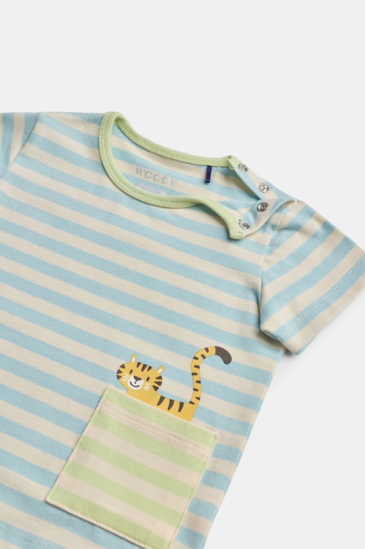 Unisex pyjama 917 blauwe stre
