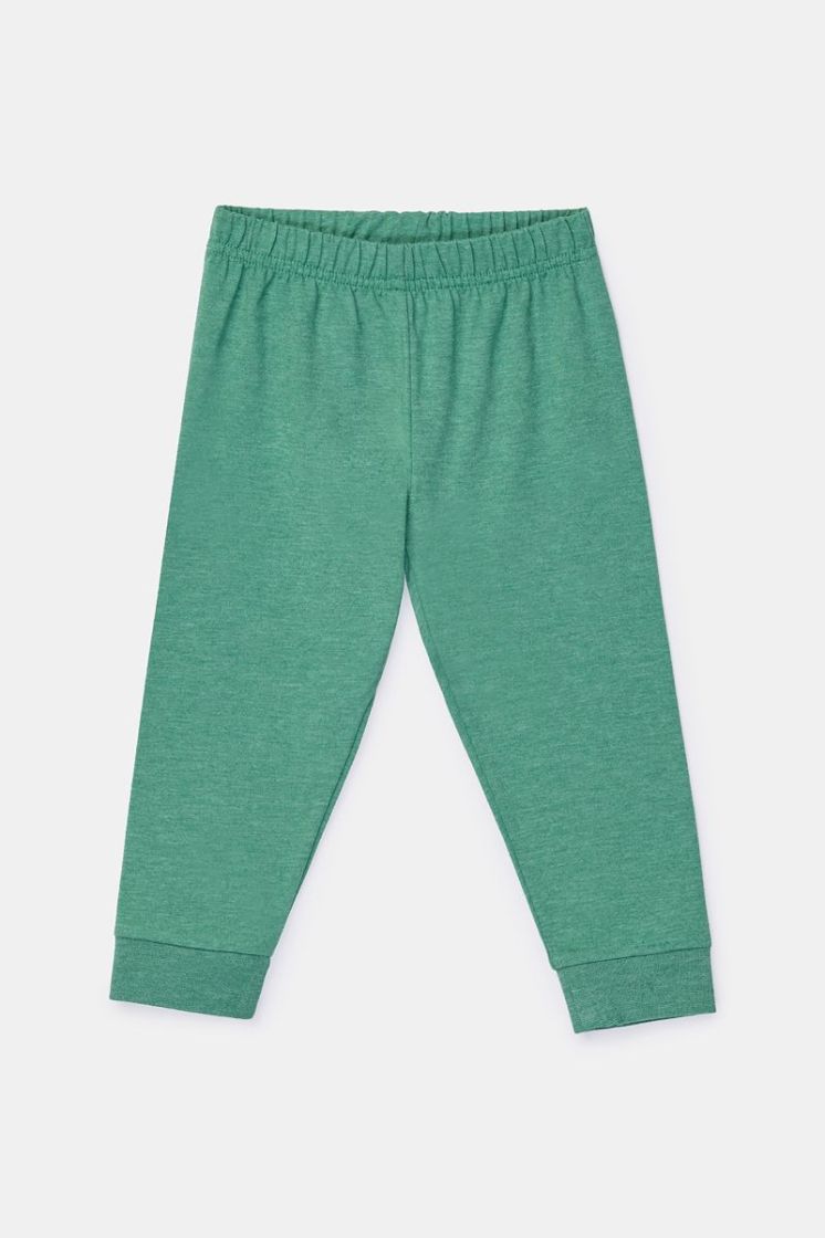 Jongens-Heren pyjama 909 groen gestr