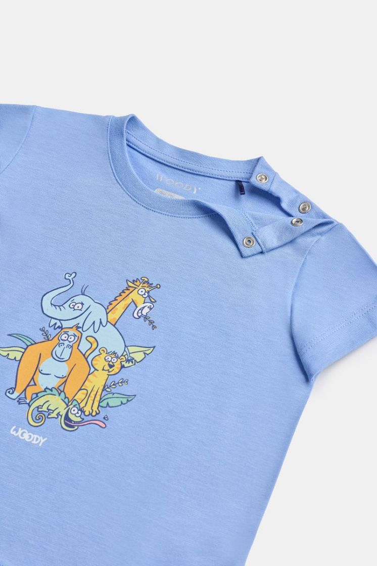Jongens-Heren pyjama 840 blauw