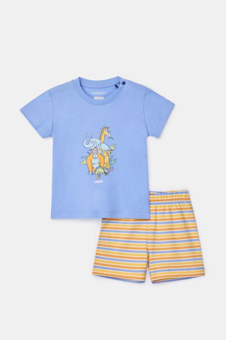 Jongens-Heren pyjama 840 blauw