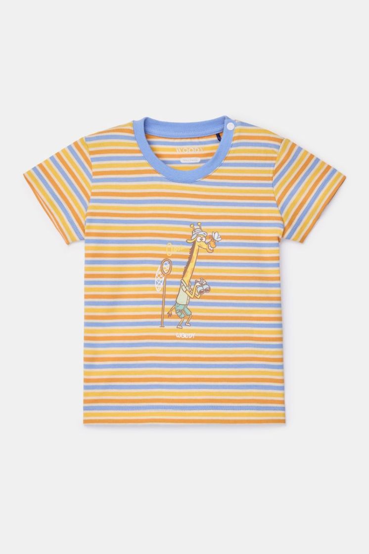 Jongens-Heren pyjama 905 geel gestre