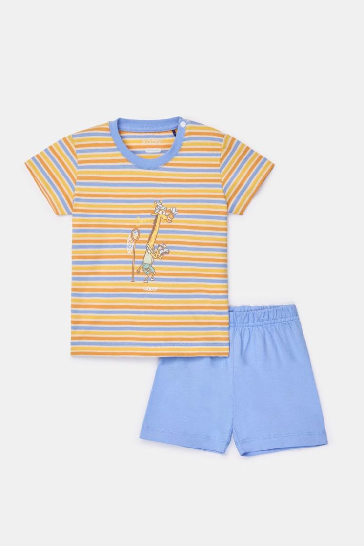 Jongens-Heren pyjama 905 geel gestre