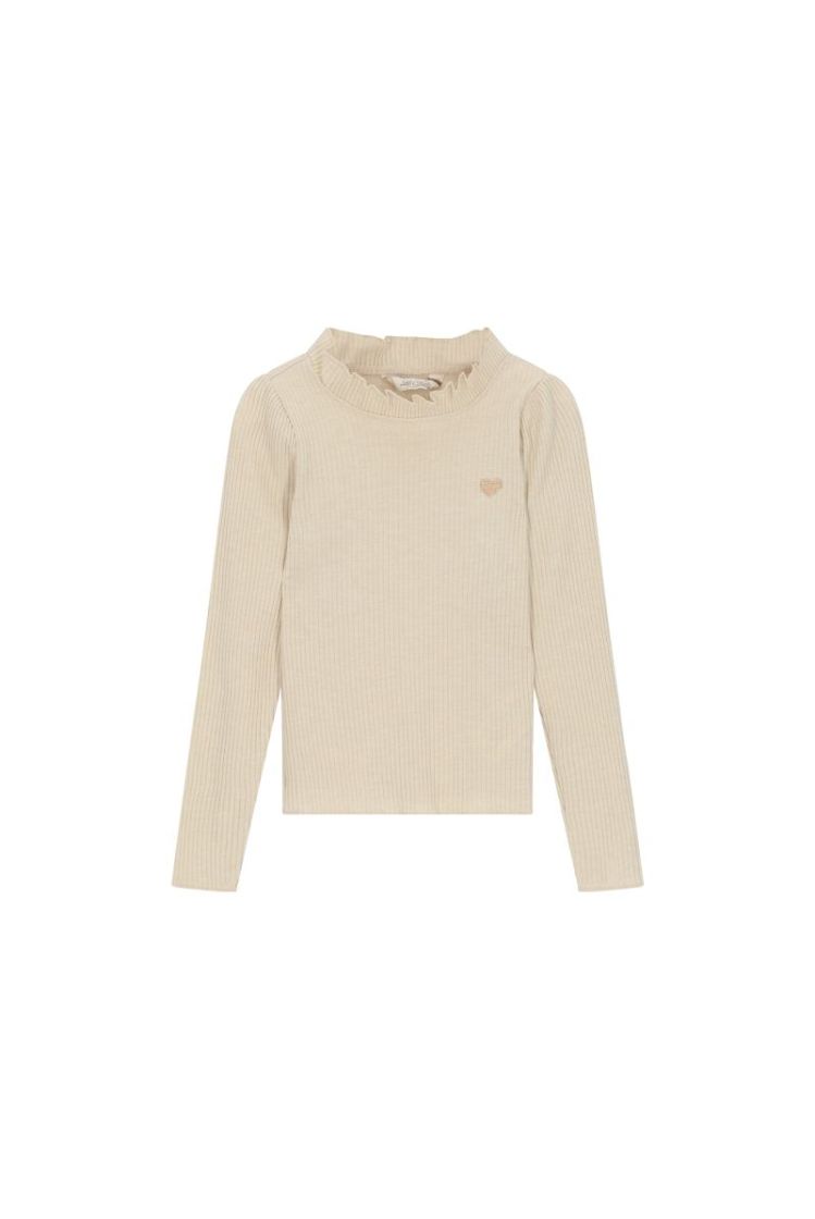 M NOVA GLITTER LONGSLEEVE T-SH BEIGE MELEE