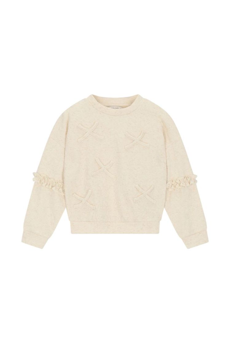 M OVA LITTLE BOWS SWEATER BEIGE MELEE