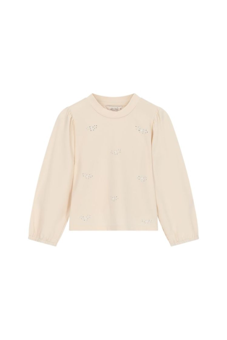 M NOOR DAZZLING BOWS TOP WARM WINTER WHI