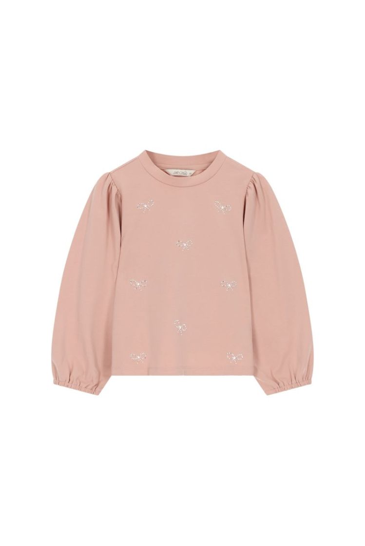M NOOR DAZZLING BOWS TOP VICTORIAN PINK