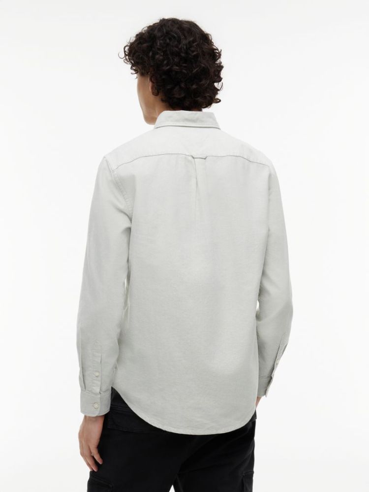 H TJM REG OXDFORD HEMD EXT PMO SPRING OLIV