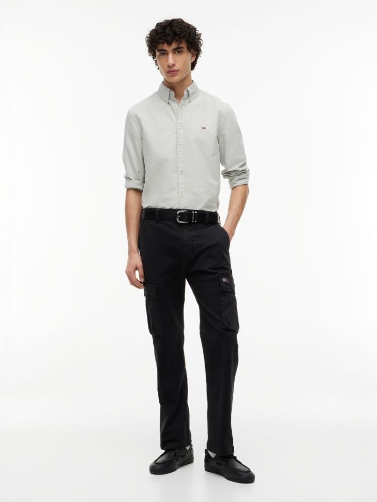 H TJM REG OXDFORD HEMD EXT PMO SPRING OLIV