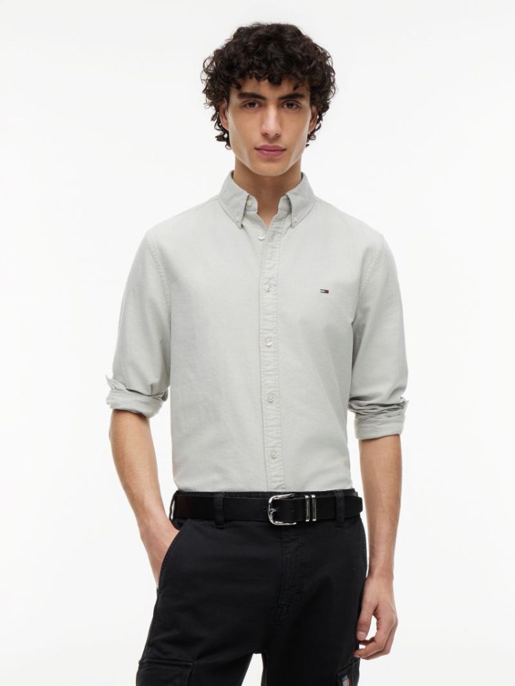 H TJM REG OXDFORD HEMD EXT PMO SPRING OLIV