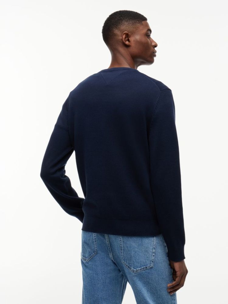 H TJM SLIM ESS LIGHT SWEATER C1G DARK NIGHT