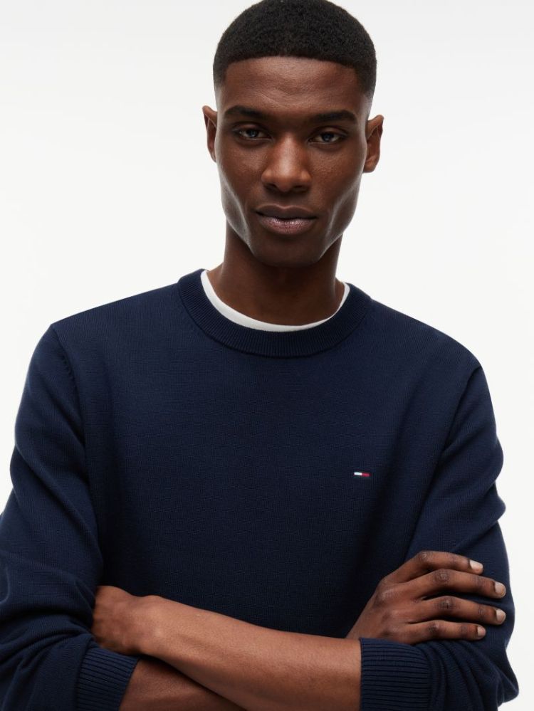 H TJM SLIM ESS LIGHT SWEATER C1G DARK NIGHT