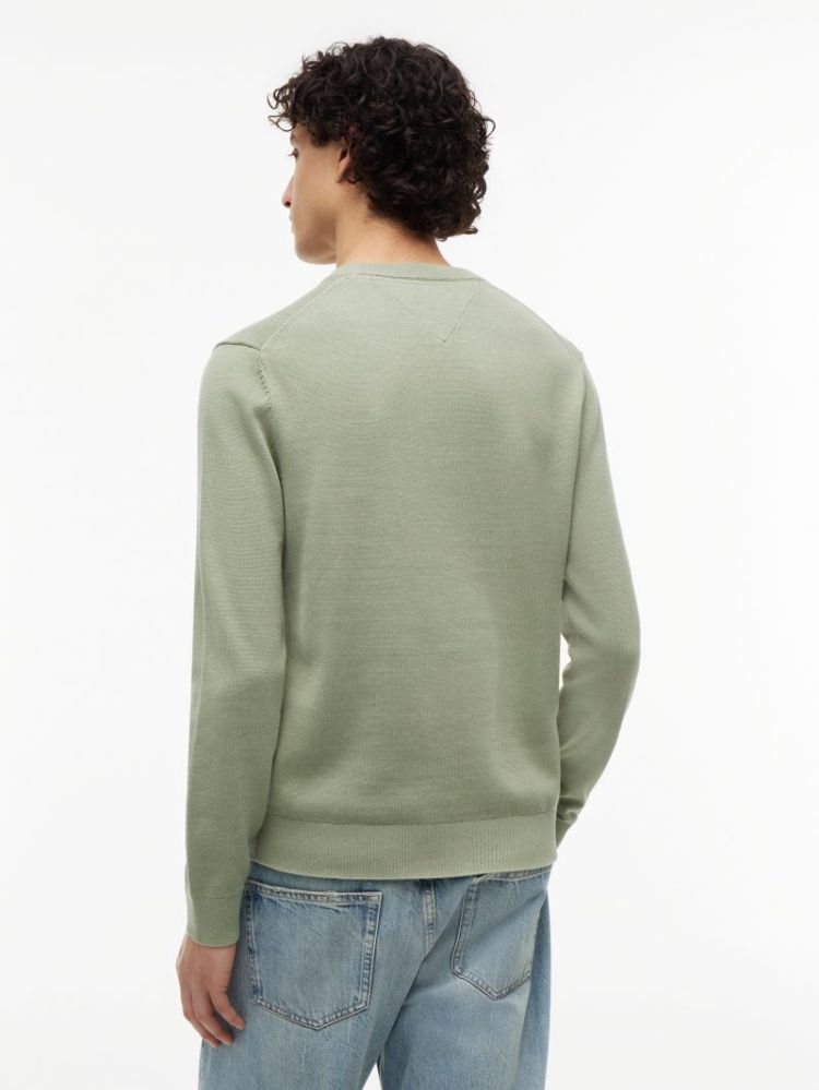 H TJM SLIM ESS LIGHT SWEATER PMO SPRING OLIV