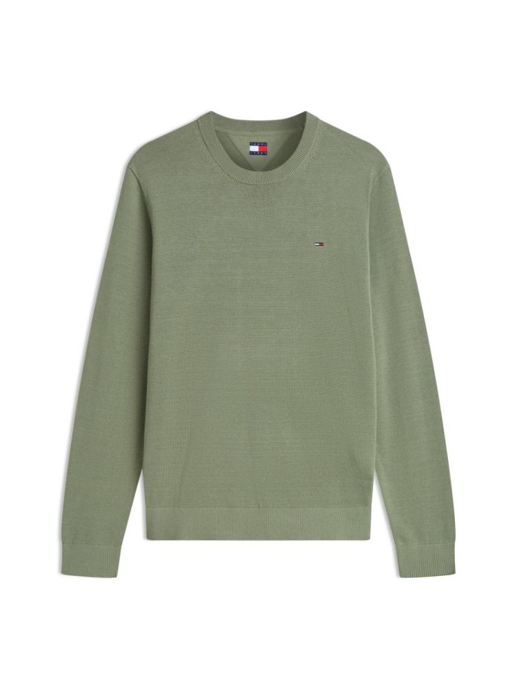 H TJM SLIM ESS LIGHT SWEATER PMO SPRING OLIV